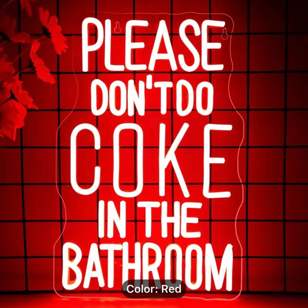 COKE Red LED Neon Sign, USB Light For Home Bathroom
Game Room Bar Store Wall … - Picture 2 of 4
